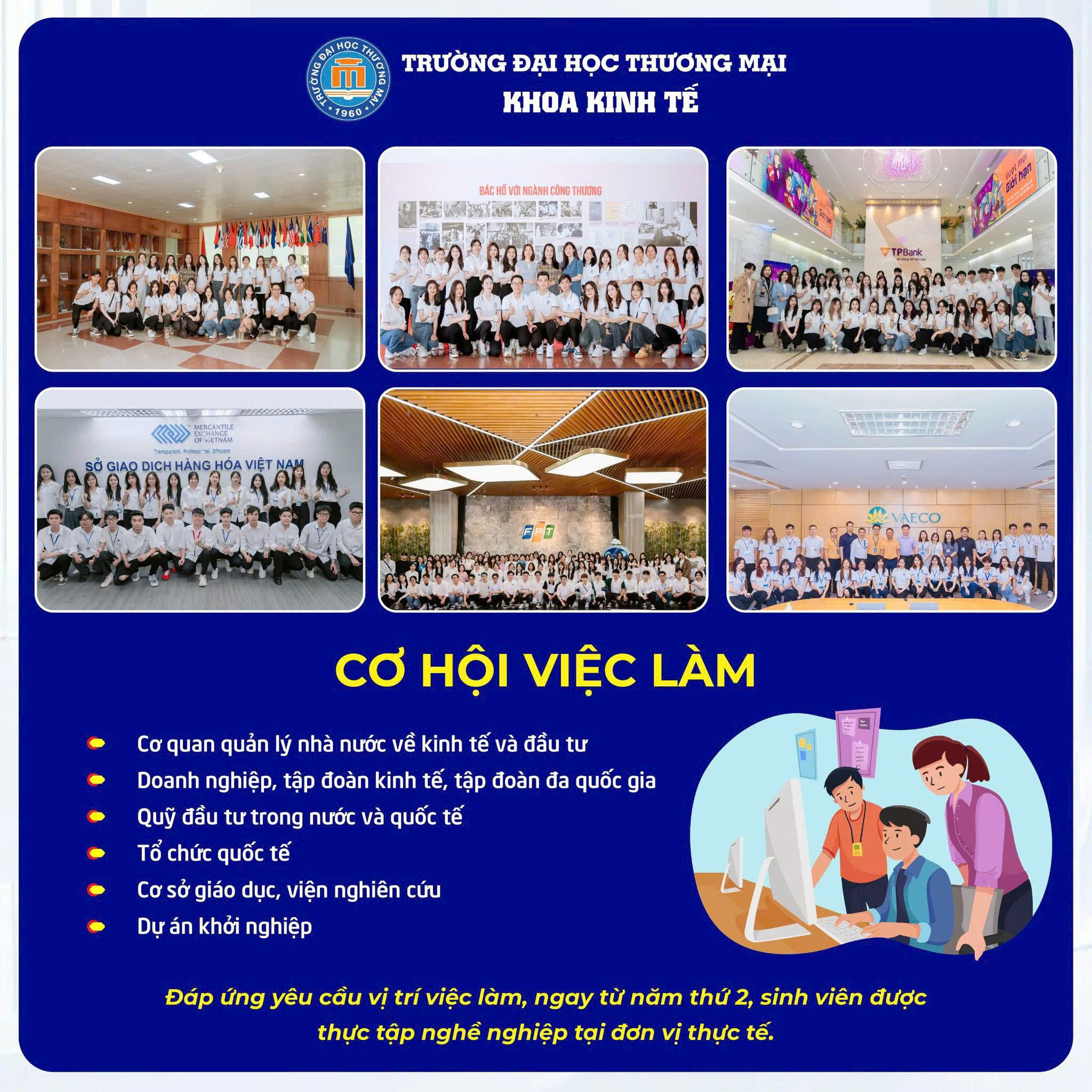 Cơ hội việc làm của sinh viên chuyên ngành Kinh tế và Quản lý đầu tư - Chương trình định hướng chuyên sâu nghề nghiệp quốc tế (IPOP)