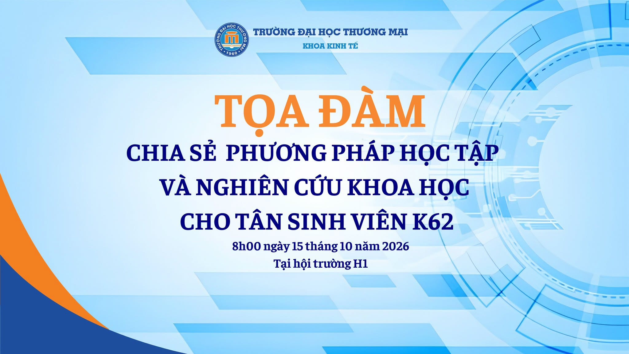 TÂN SINH VIÊN K62F SẴN SÀNG BỨT PHÁ VỚI PHƯƠNG PHÁP HỌC TẬP VÀ NGHIÊN CỨU KHOA HỌC