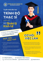 THÔNG BÁO TUYỂN SINH TRÌNH ĐỘ THẠC SĨ CHUYÊN NGÀNH QUẢN LÝ KINH TẾ