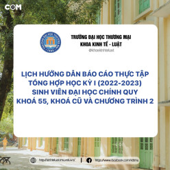 LỊCH HƯỚNG DẪN BÁO CÁO THỰC TẬP TỔNG HỢP HỌC KỲ I (2022-2023)