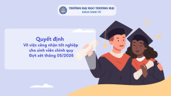 QUYẾT ĐỊNH VỀ VIỆC CÔNG NHẬN TỐT NGHIỆP CHO SINH VIÊN CHÍNH QUY