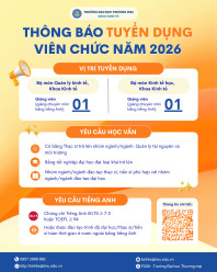 KHOA KINH TẾ – TRƯỜNG ĐẠI HỌC THƯƠNG MẠI TUYỂN DỤNG VIÊN CHỨC NĂM 2026
